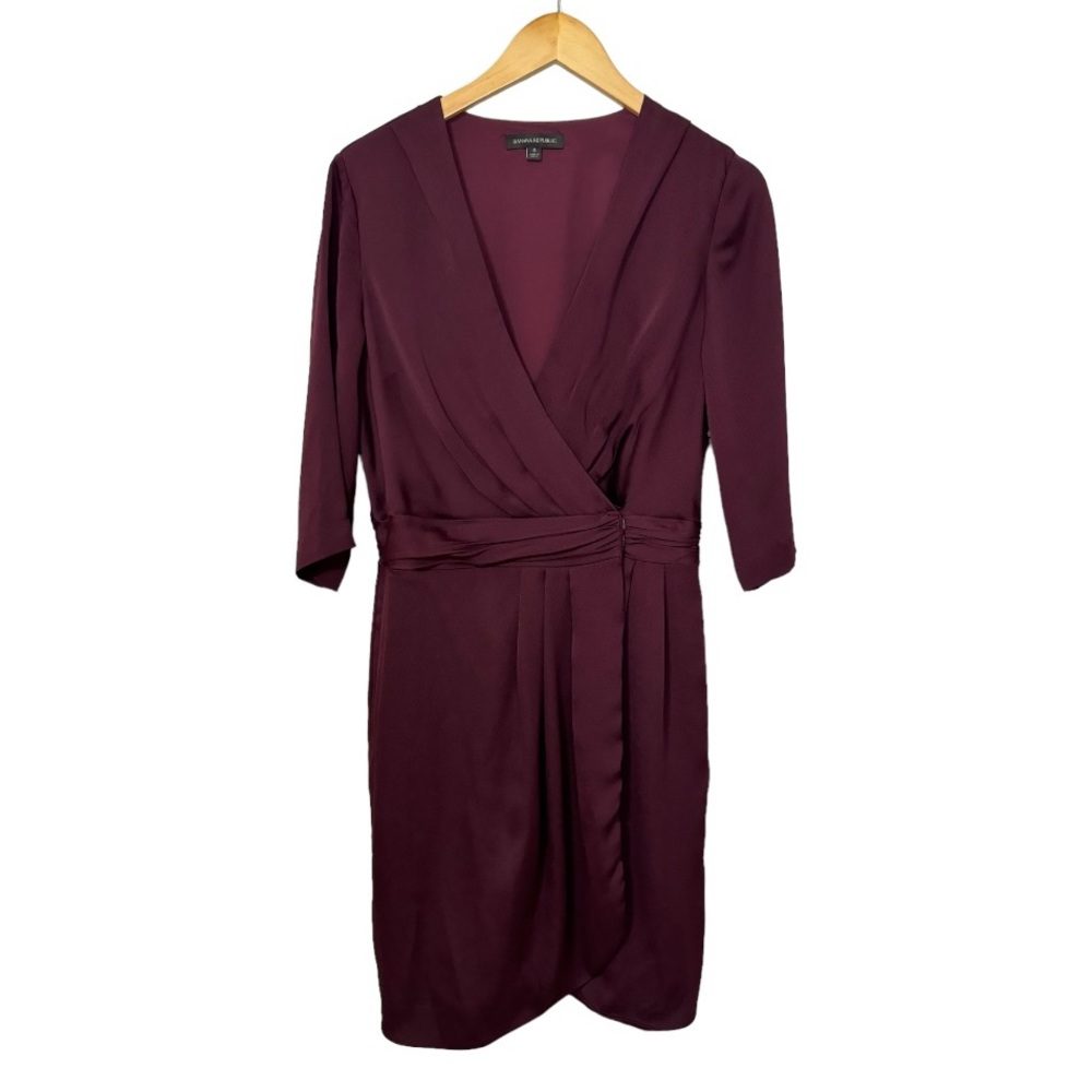 Banana Republic Burgundy Wrap Dress